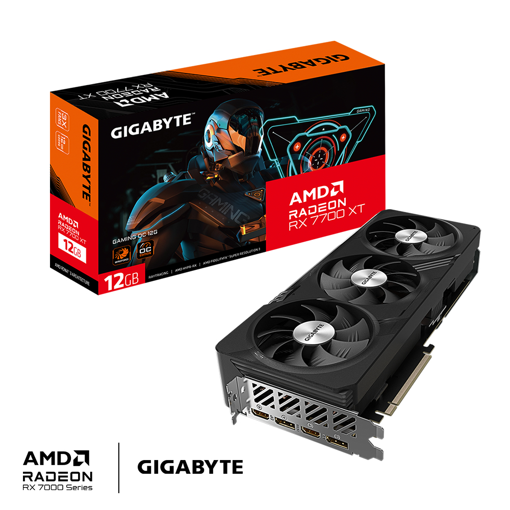Bekijk afbeelding 2 van 7700XT Gigabyte Gaming OC 12GB/2xDP/2xHDMI